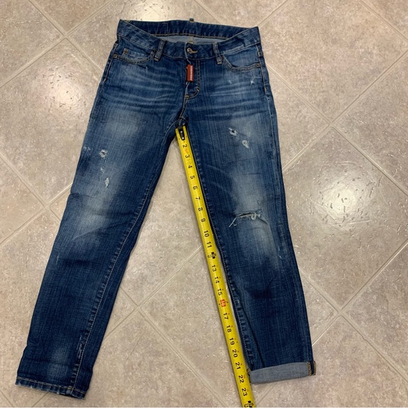 DSQUARED2 Distressed Low Rise Jeans, Italy Size 36 - Picture 8 of 13